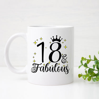 18 and Fabulous 18th Birthday Coffee Mug for Tea or Coffee