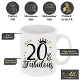 20 and Fabulous 20th Birthday Coffee Mug for Tea or Coffee