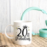 20 and Fabulous 20th Birthday Coffee Mug for Tea or Coffee