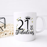 21 and Fabulous 21st Birthday Coffee Mug for Tea or Coffee
