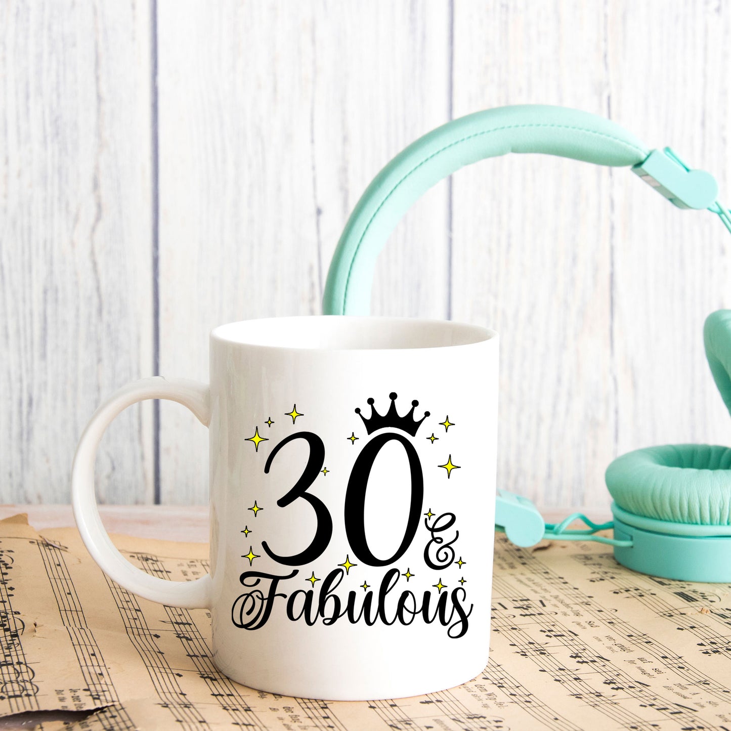 30 and Fabulous 30th Birthday Coffee Mug for Tea or Coffee