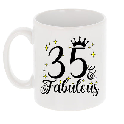 35 and Fabulous 35th Birthday Coffee Mug for Tea or Coffee