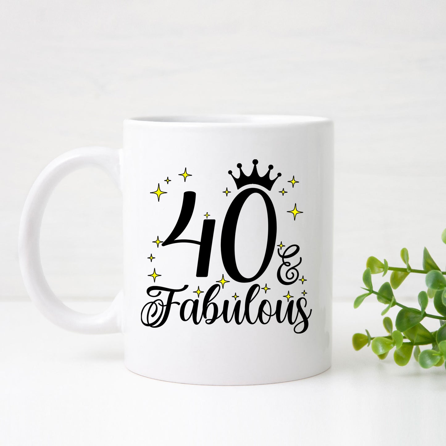 40 and Fabulous 40th Birthday Coffee Mug for Tea or Coffee