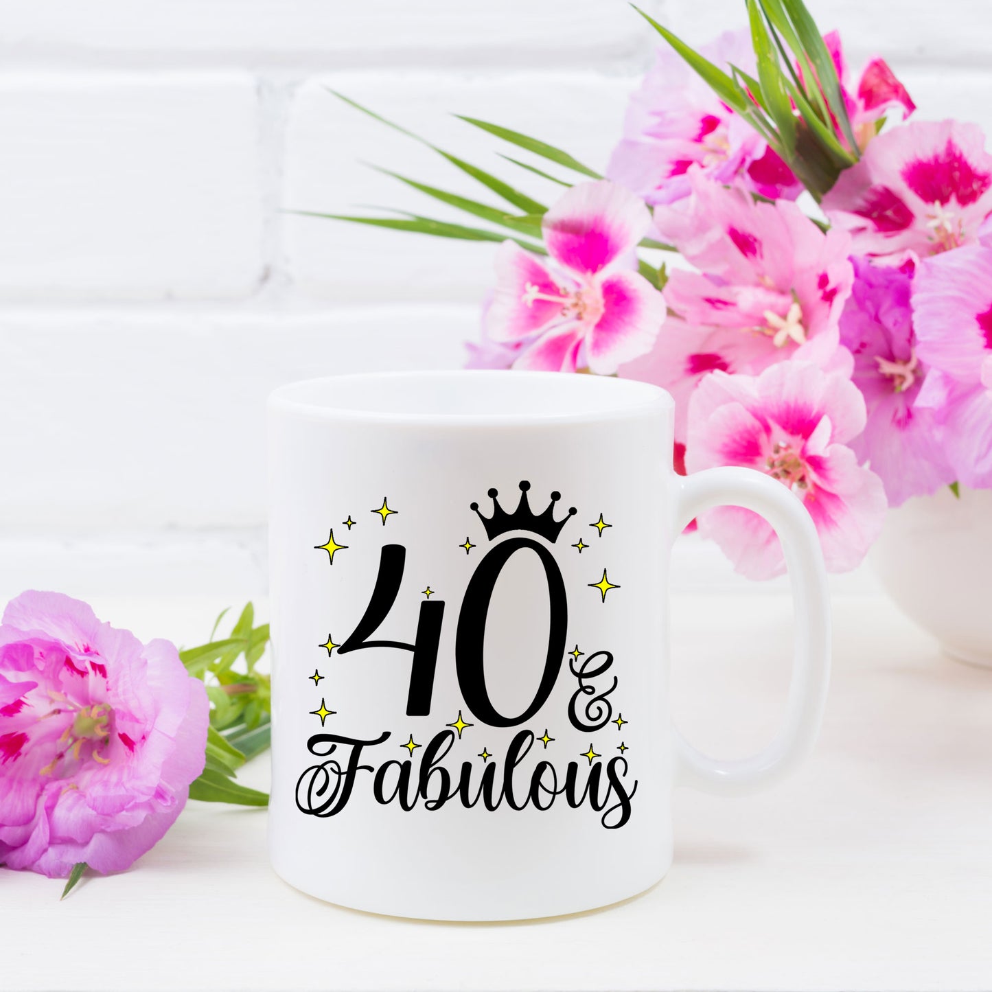 40 and Fabulous 40th Birthday Coffee Mug for Tea or Coffee