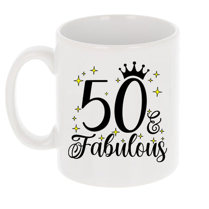 50 and Fabulous 50th Birthday Coffee Mug for Tea or Coffee