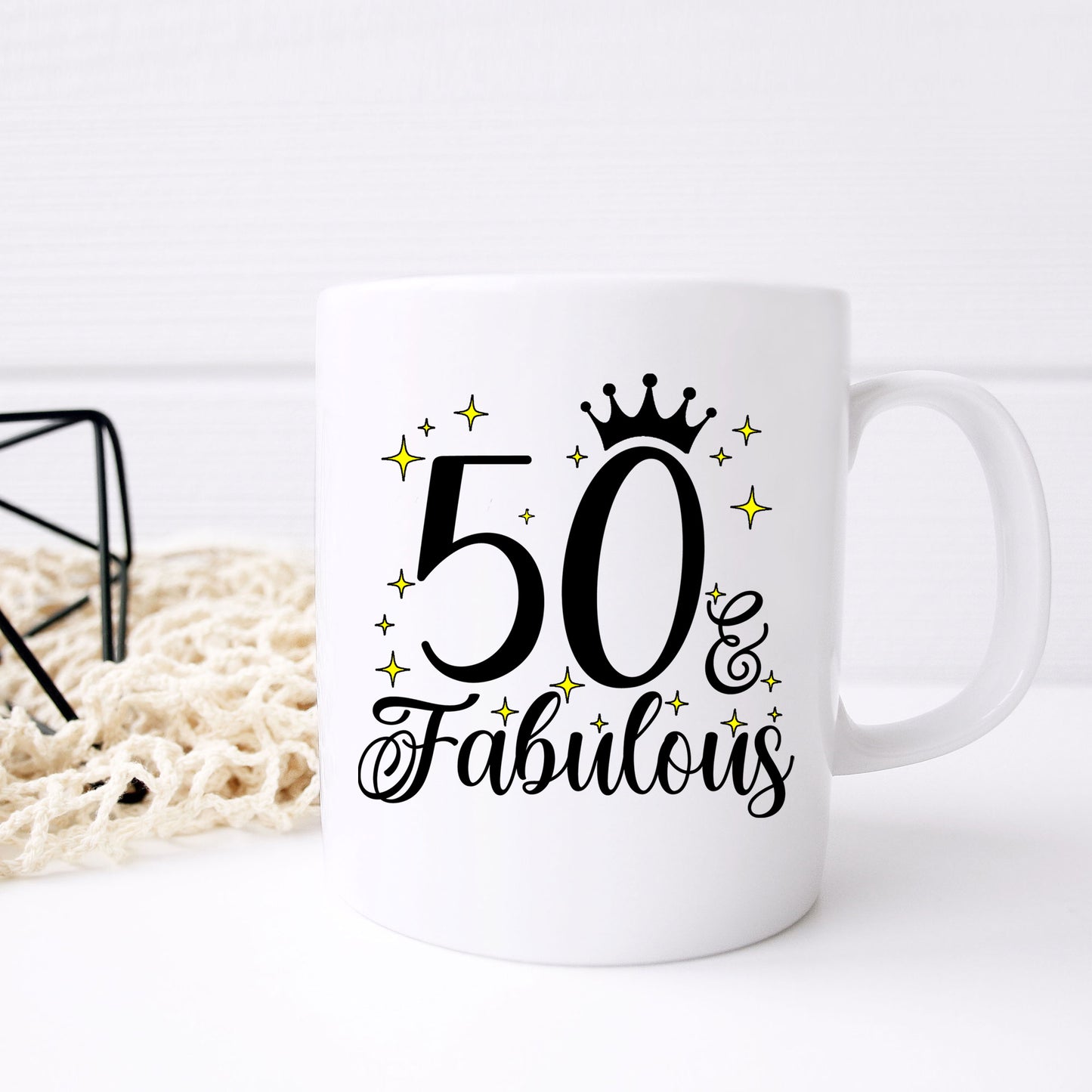 50 and Fabulous 50th Birthday Coffee Mug for Tea or Coffee