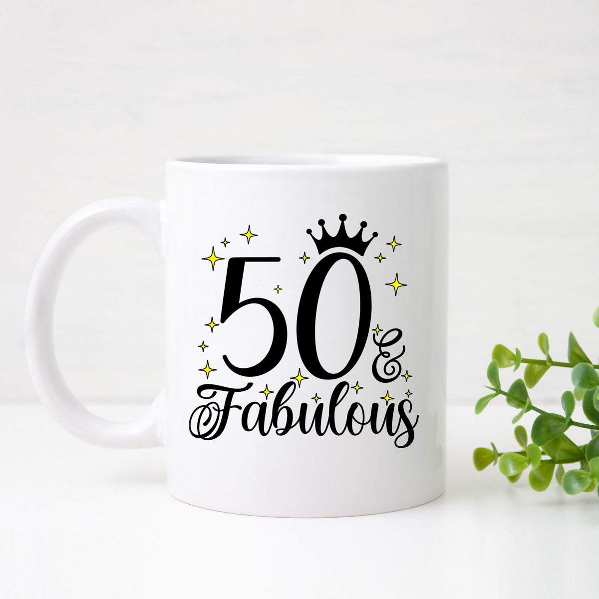 50 and Fabulous 50th Birthday Coffee Mug for Tea or Coffee