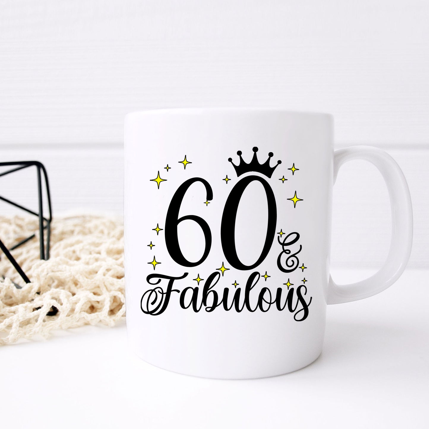 60 and Fabulous 60th Birthday Coffee Mug for Tea or Coffee