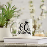 60 and Fabulous 60th Birthday Coffee Mug for Tea or Coffee