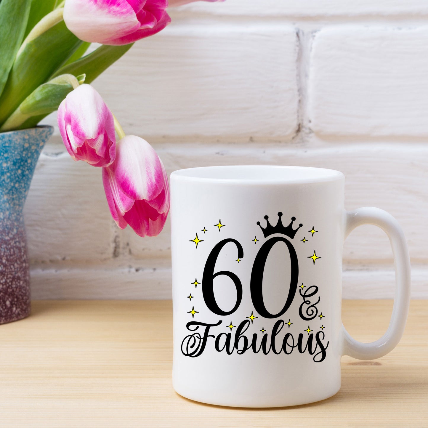 60 and Fabulous 60th Birthday Coffee Mug for Tea or Coffee