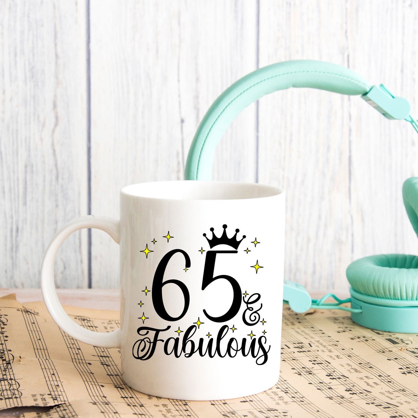 65 and Fabulous 65th Birthday Coffee Mug for Tea or Coffee