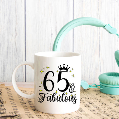 65 and Fabulous 65th Birthday Coffee Mug for Tea or Coffee
