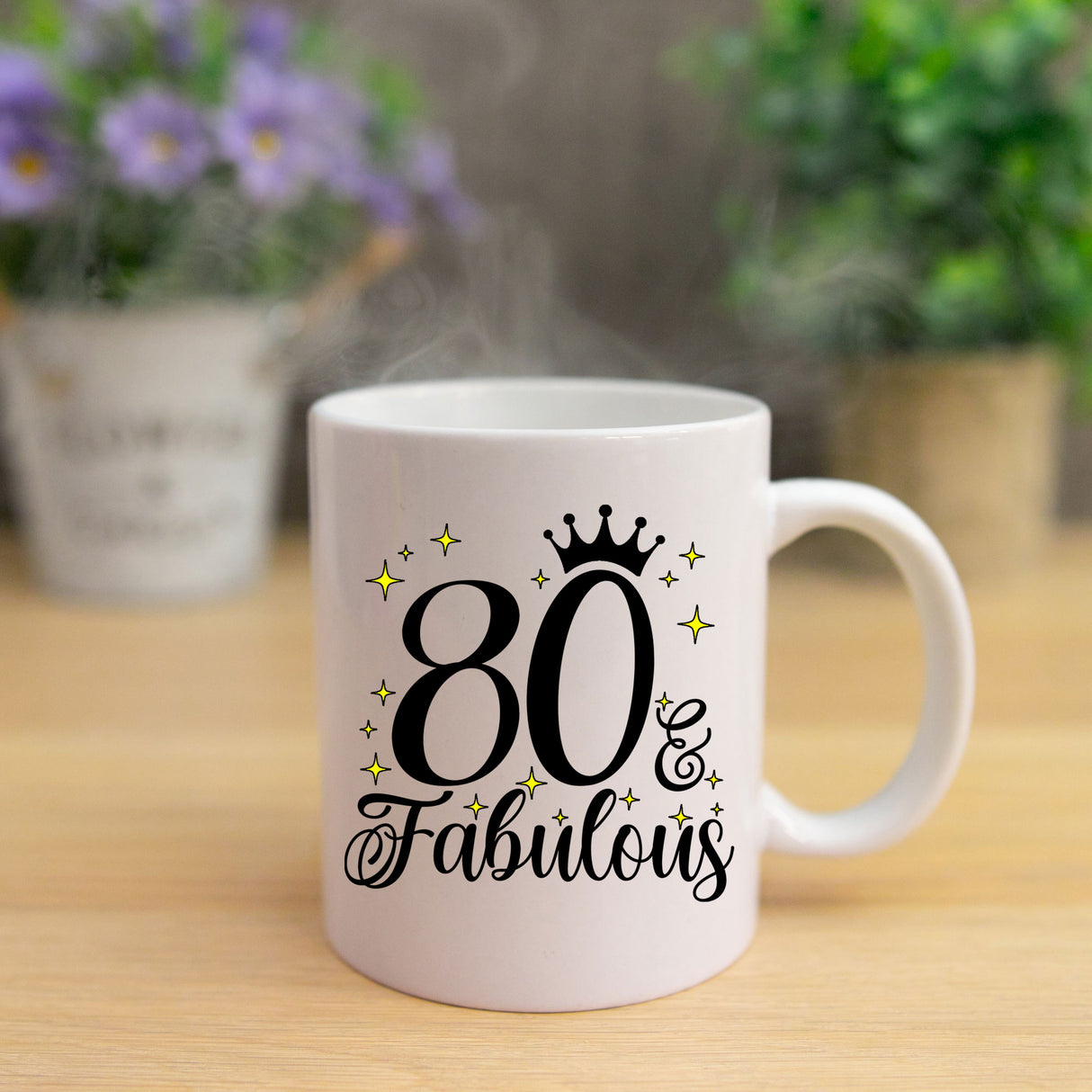 80 and Fabulous 80th Birthday Coffee Mug for Tea or Coffee