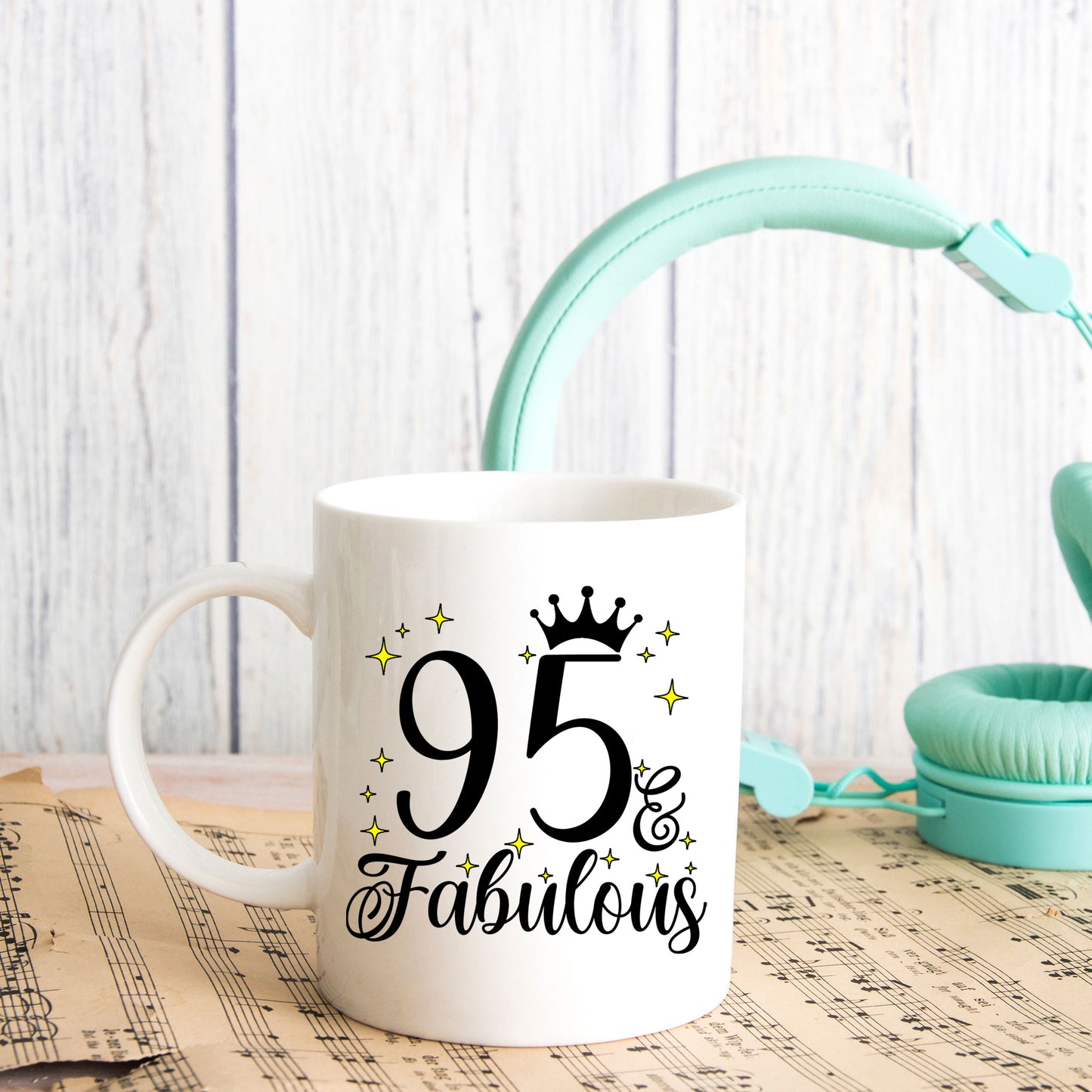 95 and Fabulous 95th Birthday Coffee Mug for Tea or Coffee