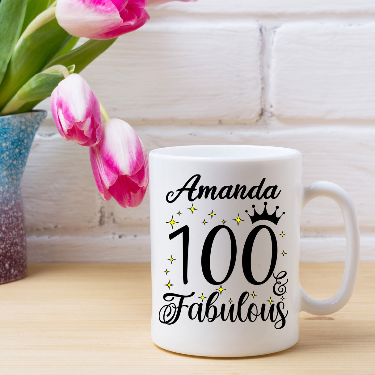 100 and Fabulous 100th Birthday Coffee Mug for Tea or Coffee