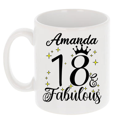 18 and Fabulous 18th Birthday Coffee Mug for Tea or Coffee