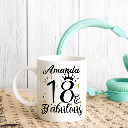 18 and Fabulous 18th Birthday Coffee Mug for Tea or Coffee