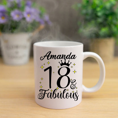 18 and Fabulous 18th Birthday Coffee Mug for Tea or Coffee