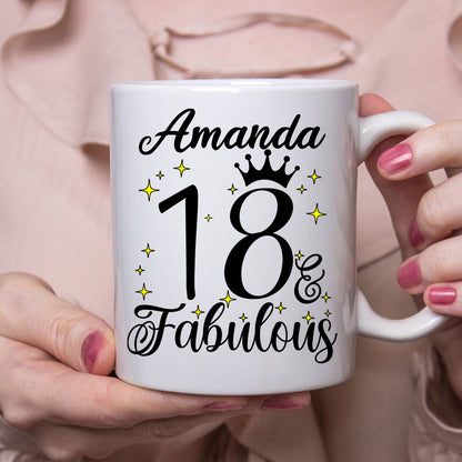 18 and Fabulous 18th Birthday Coffee Mug for Tea or Coffee