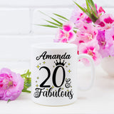 20 and Fabulous 20th Birthday Coffee Mug for Tea or Coffee