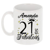 21 and Fabulous 21st Birthday Coffee Mug for Tea or Coffee