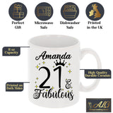 21 and Fabulous 21st Birthday Coffee Mug for Tea or Coffee