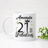 21 and Fabulous 21st Birthday Coffee Mug for Tea or Coffee