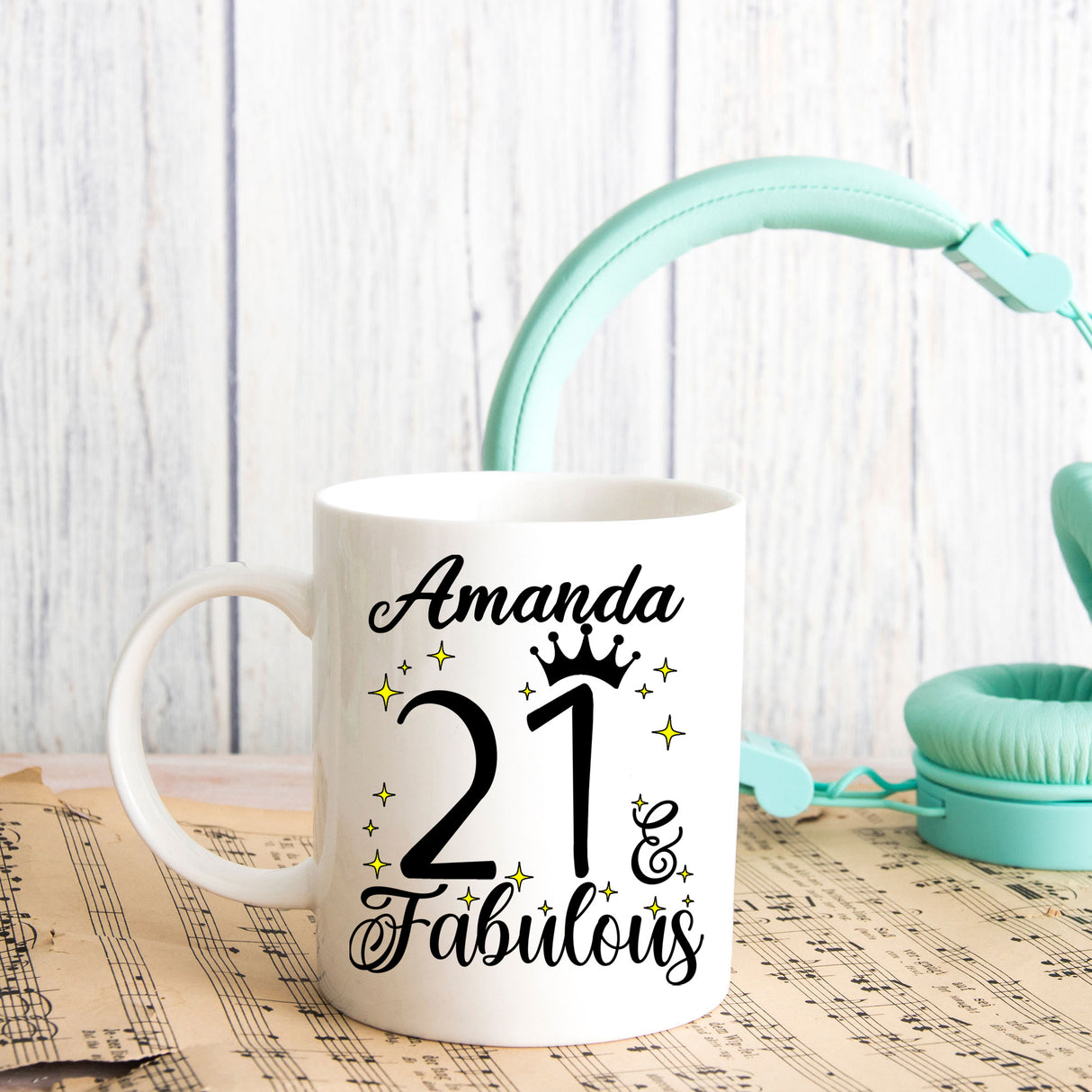 21 and Fabulous 21st Birthday Coffee Mug for Tea or Coffee