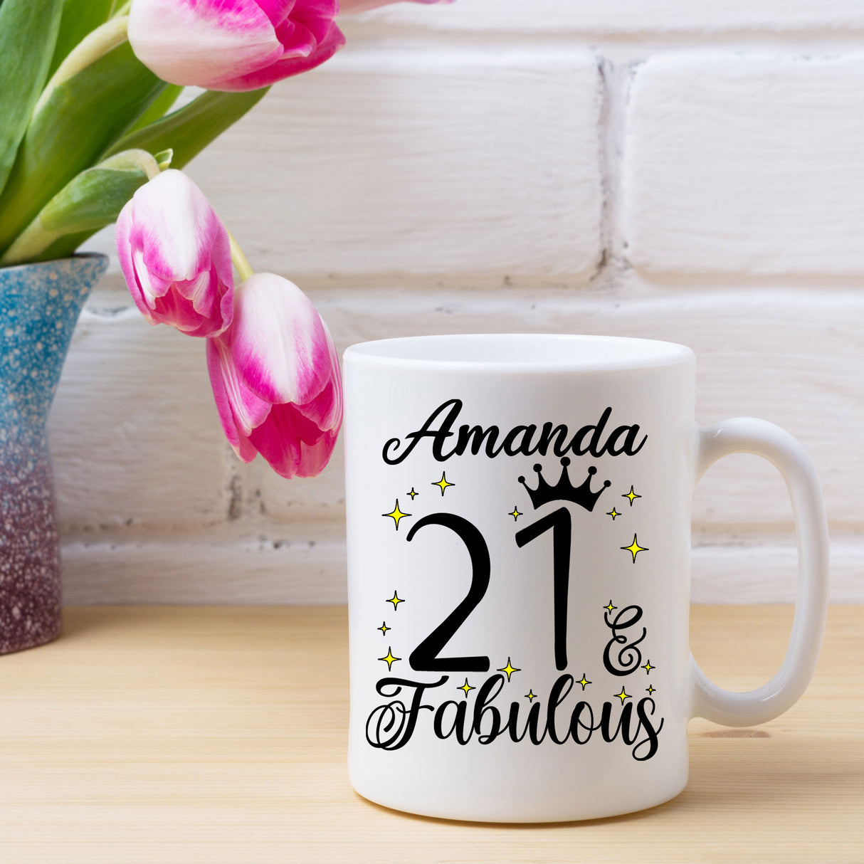 21 and Fabulous 21st Birthday Coffee Mug for Tea or Coffee