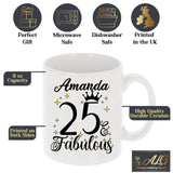 25 and Fabulous 25th Birthday Coffee Mug for Tea or Coffee
