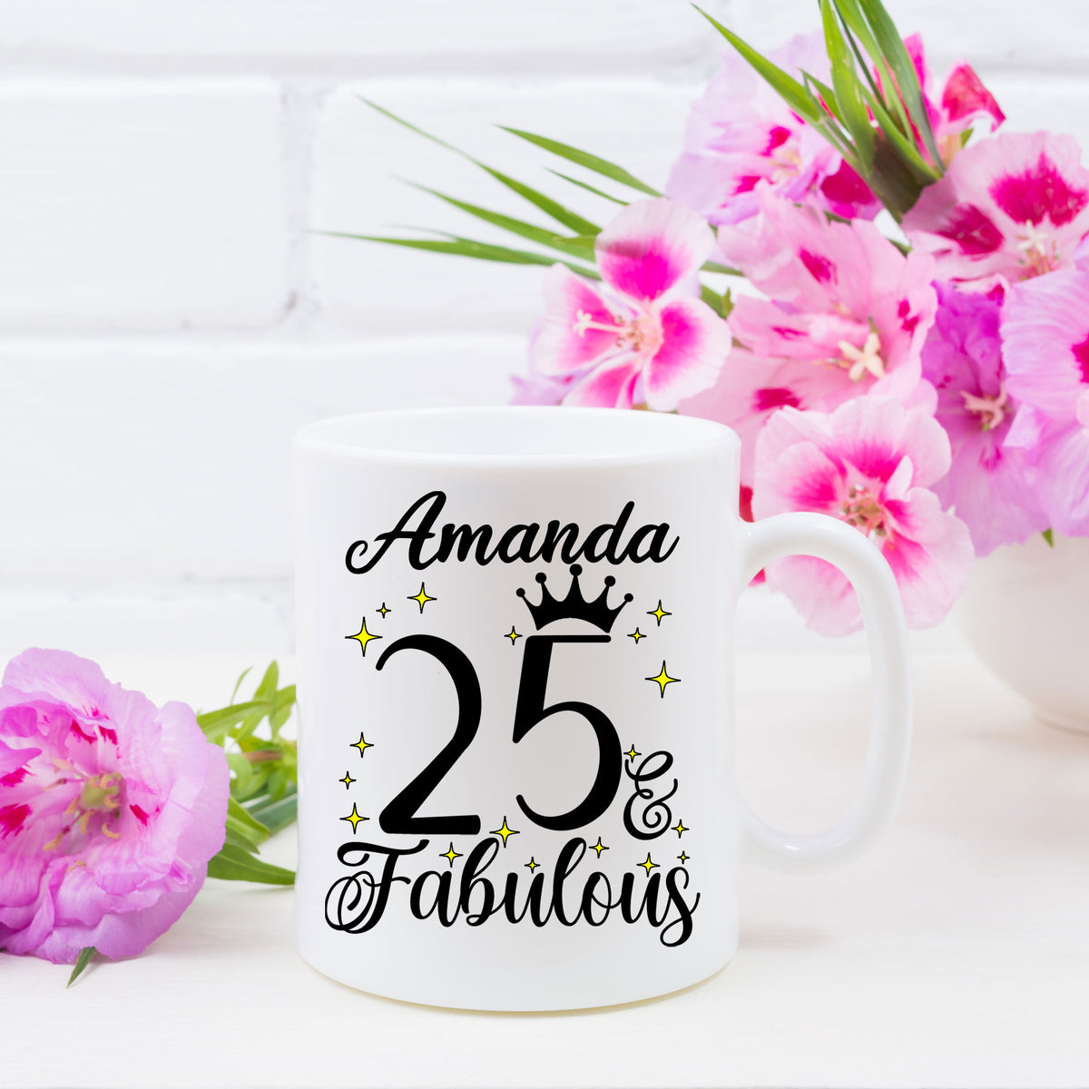 25 and Fabulous 25th Birthday Coffee Mug for Tea or Coffee