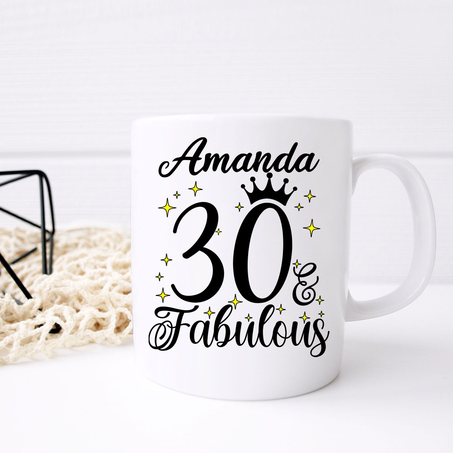 30 and Fabulous 30th Birthday Coffee Mug for Tea or Coffee