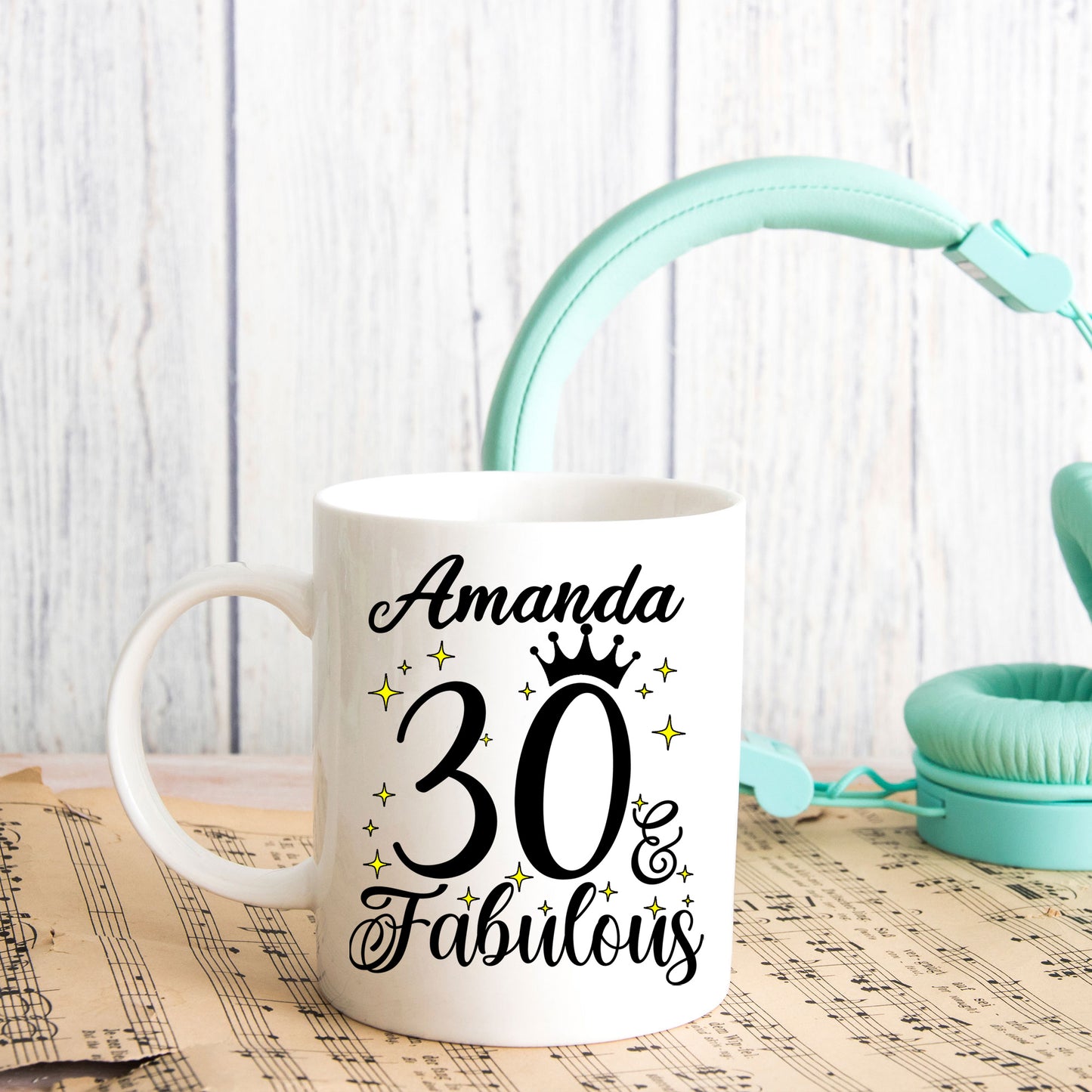 30 and Fabulous 30th Birthday Coffee Mug for Tea or Coffee