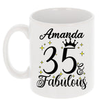 35 and Fabulous 35th Birthday Coffee Mug for Tea or Coffee