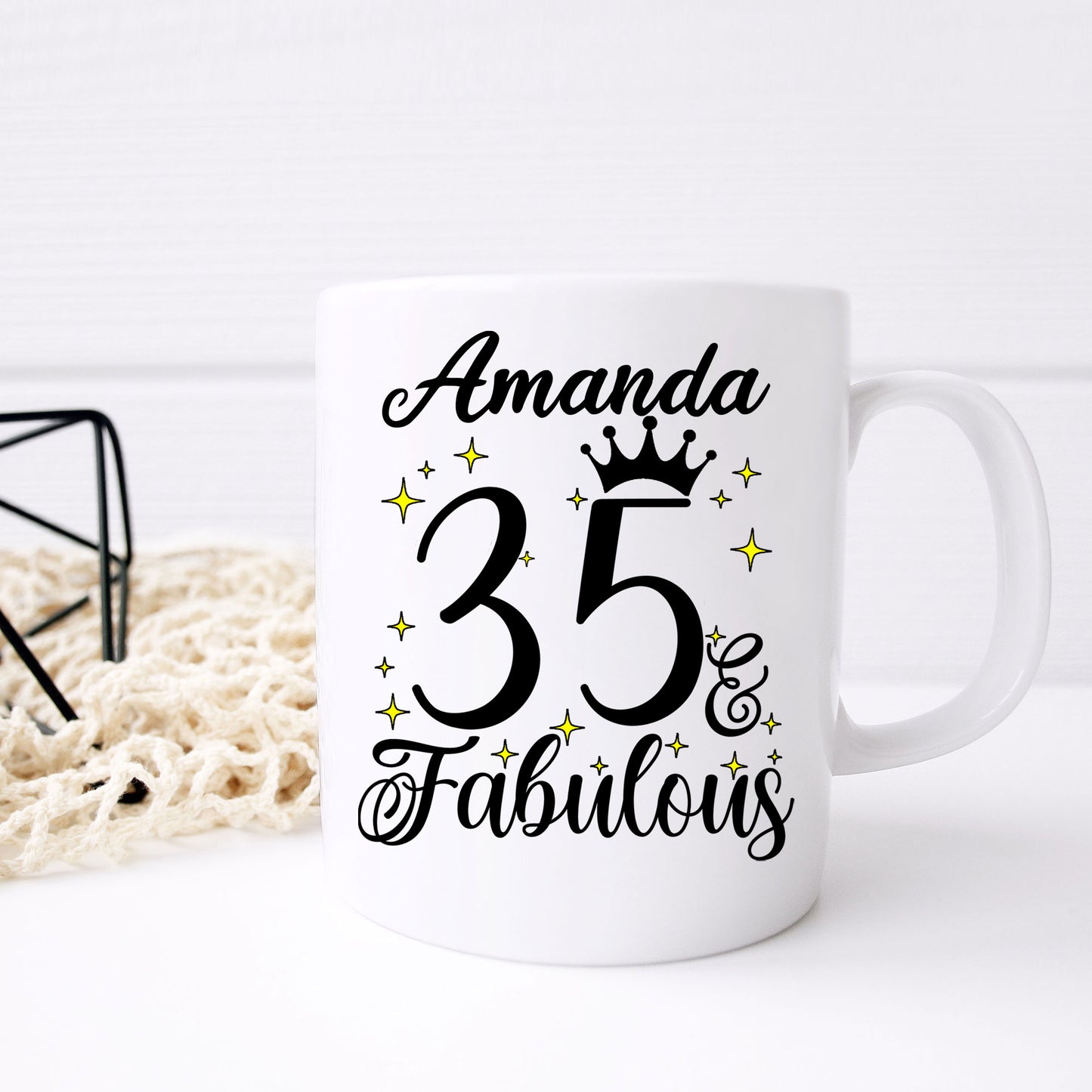 35 and Fabulous 35th Birthday Coffee Mug for Tea or Coffee