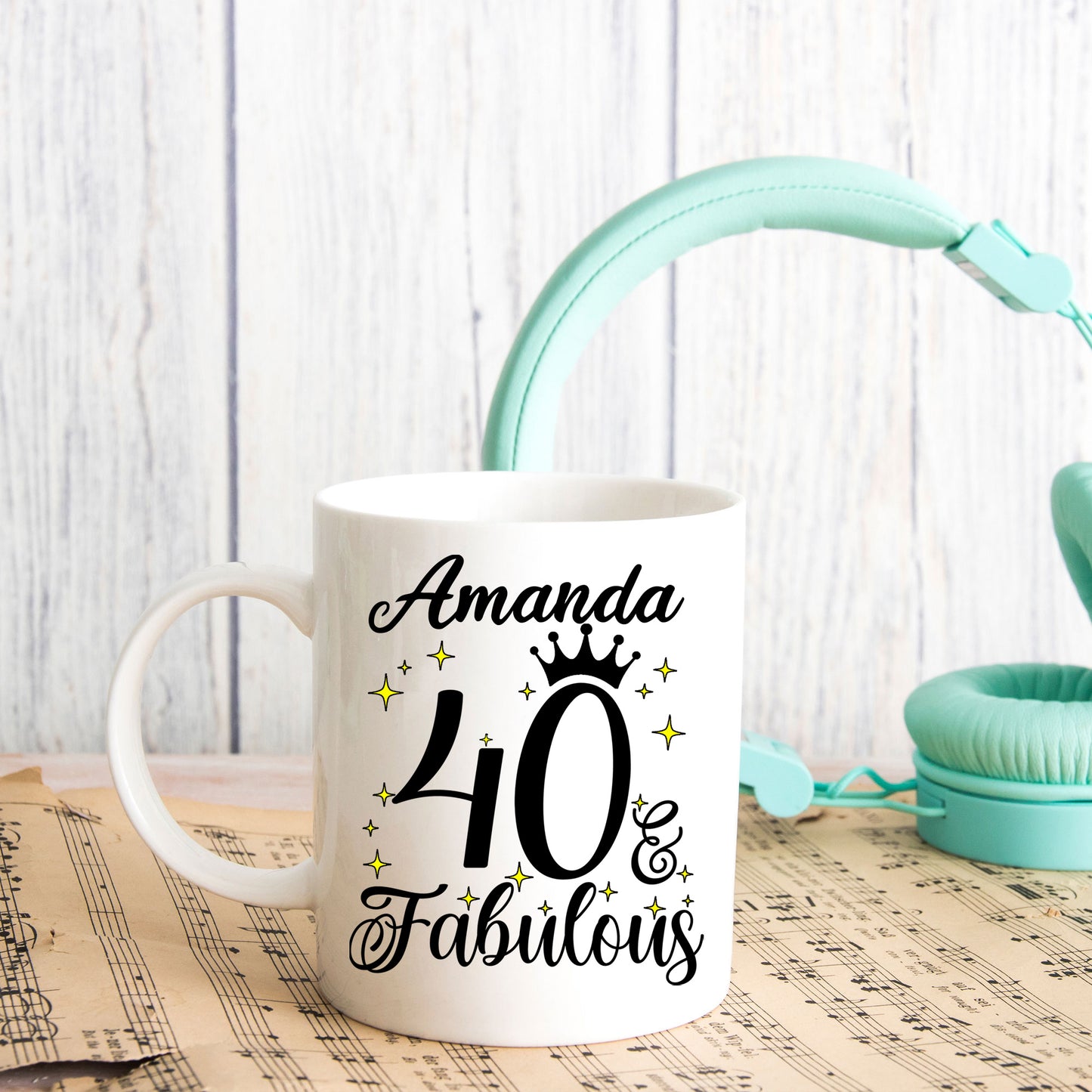 40 and Fabulous 40th Birthday Coffee Mug for Tea or Coffee