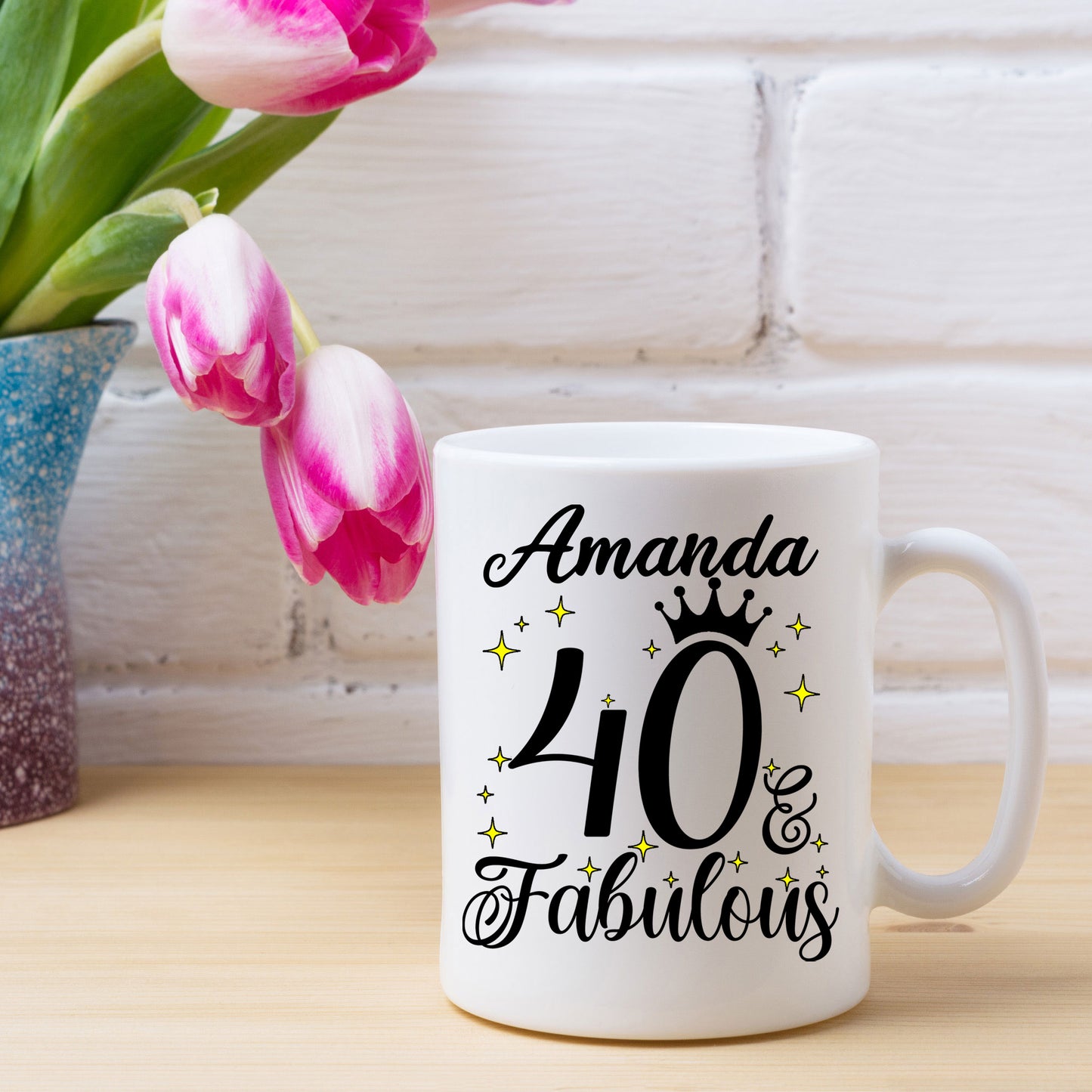 40 and Fabulous 40th Birthday Coffee Mug for Tea or Coffee