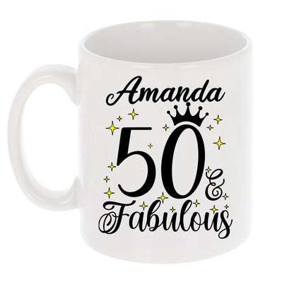 50 and Fabulous 50th Birthday Coffee Mug for Tea or Coffee