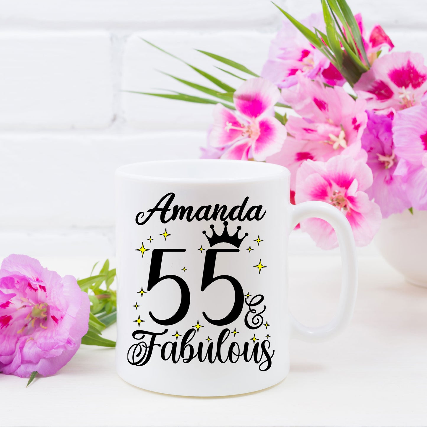 55 and Fabulous 55th Birthday Coffee Mug for Tea or Coffee