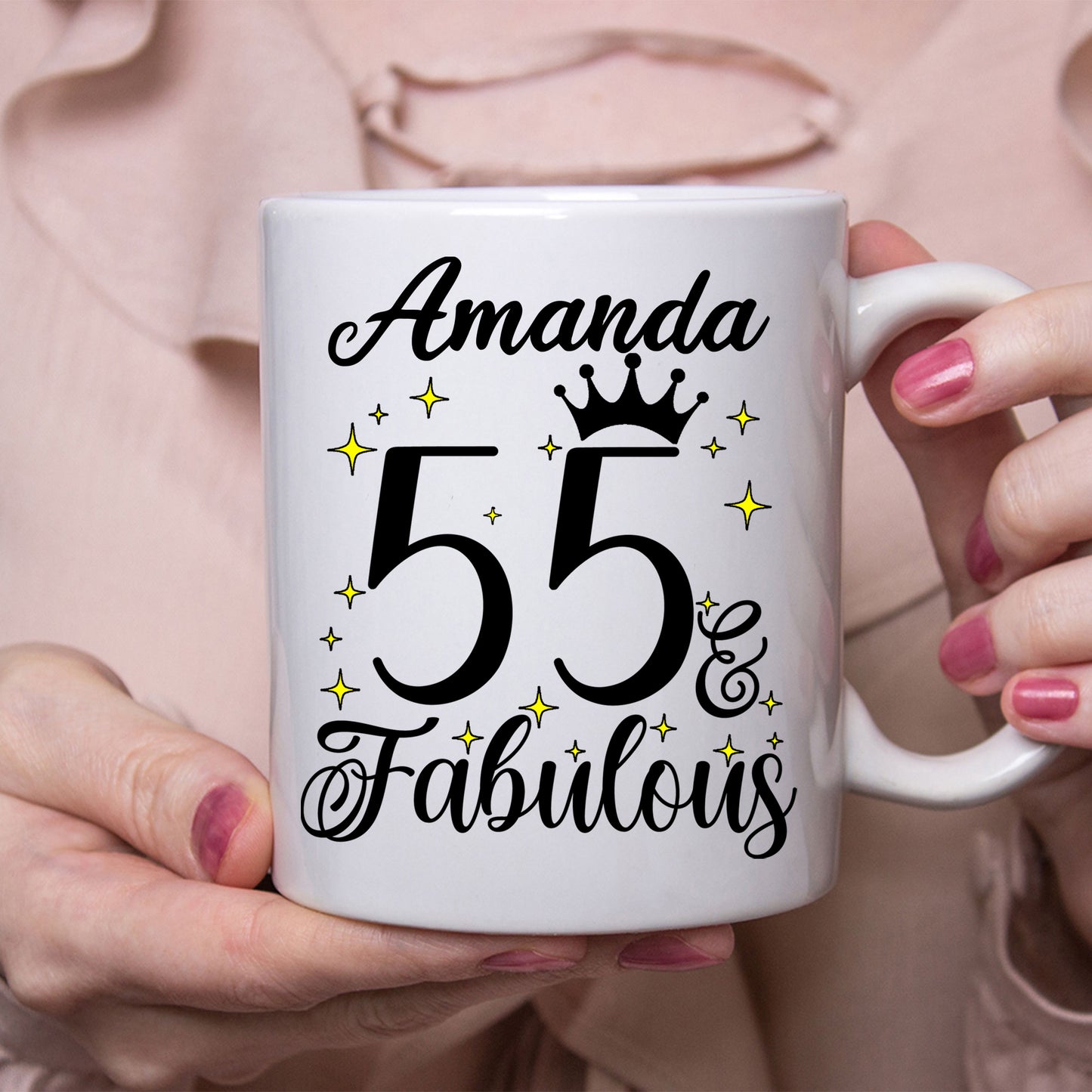 55 and Fabulous 55th Birthday Coffee Mug for Tea or Coffee