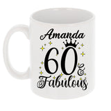 60 and Fabulous 60th Birthday Coffee Mug for Tea or Coffee