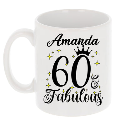 60 and Fabulous 60th Birthday Coffee Mug for Tea or Coffee