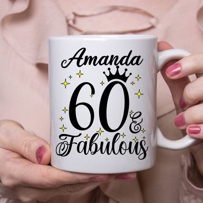60 and Fabulous 60th Birthday Coffee Mug for Tea or Coffee