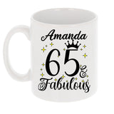 65 and Fabulous 65th Birthday Coffee Mug for Tea or Coffee