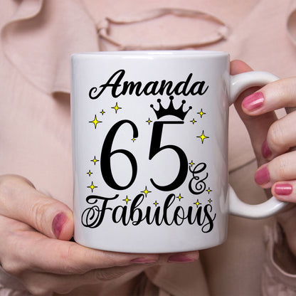 65 and Fabulous 65th Birthday Coffee Mug for Tea or Coffee