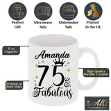75 and Fabulous 75th Birthday Coffee Mug for Tea or Coffee