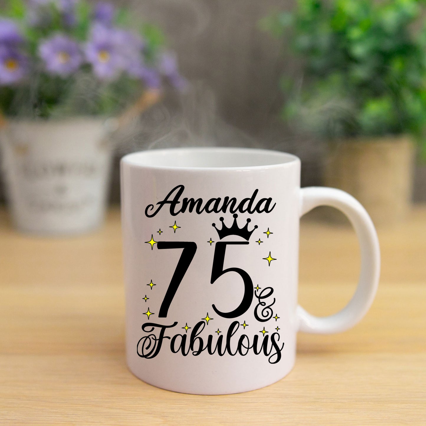 75 and Fabulous 75th Birthday Coffee Mug for Tea or Coffee
