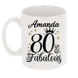 80 and Fabulous 80th Birthday Coffee Mug for Tea or Coffee