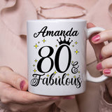 80 and Fabulous 80th Birthday Coffee Mug for Tea or Coffee