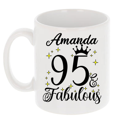 95 and Fabulous 95th Birthday Coffee Mug for Tea or Coffee